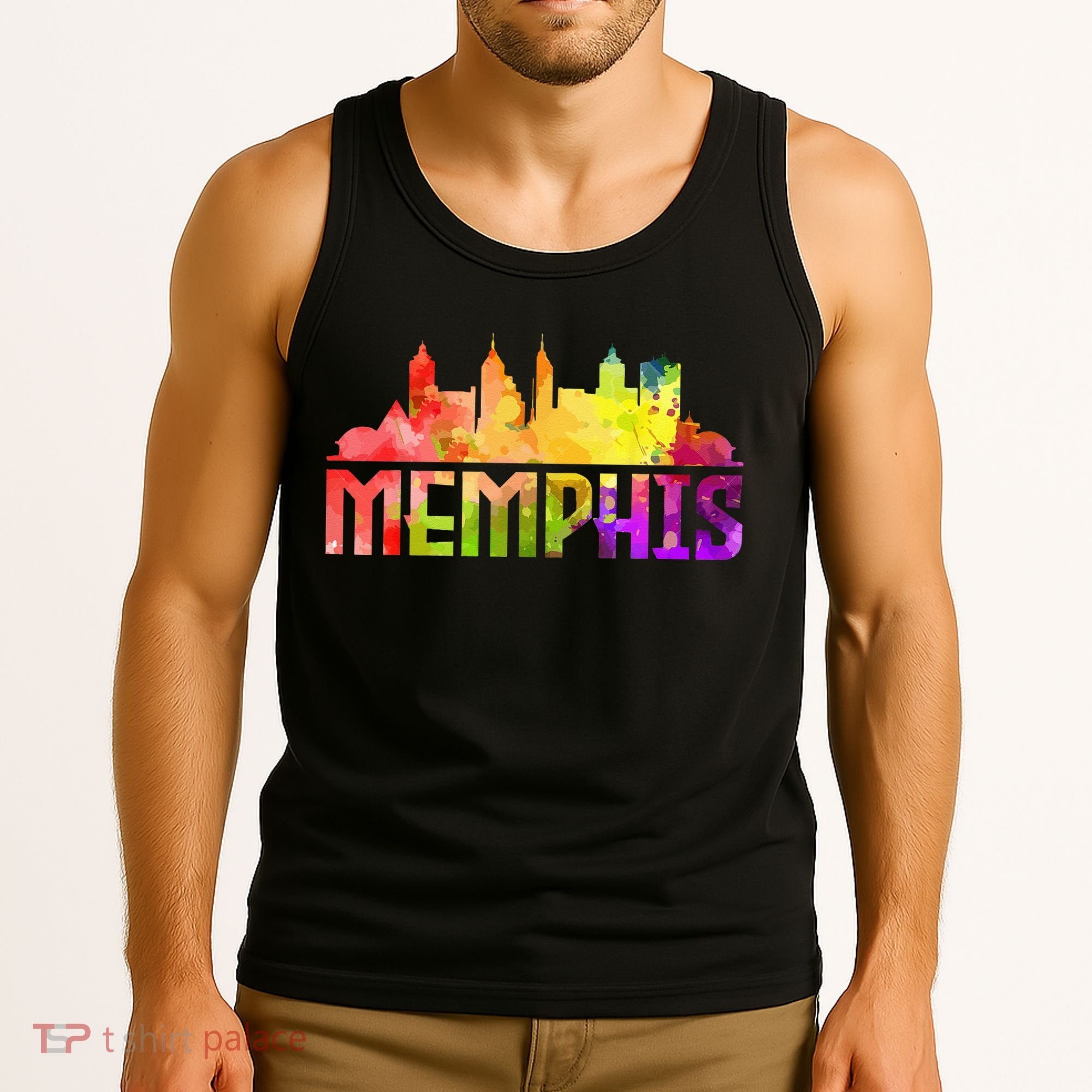 Memphis Skyline Tennessee Souvenir Gift Tank Top