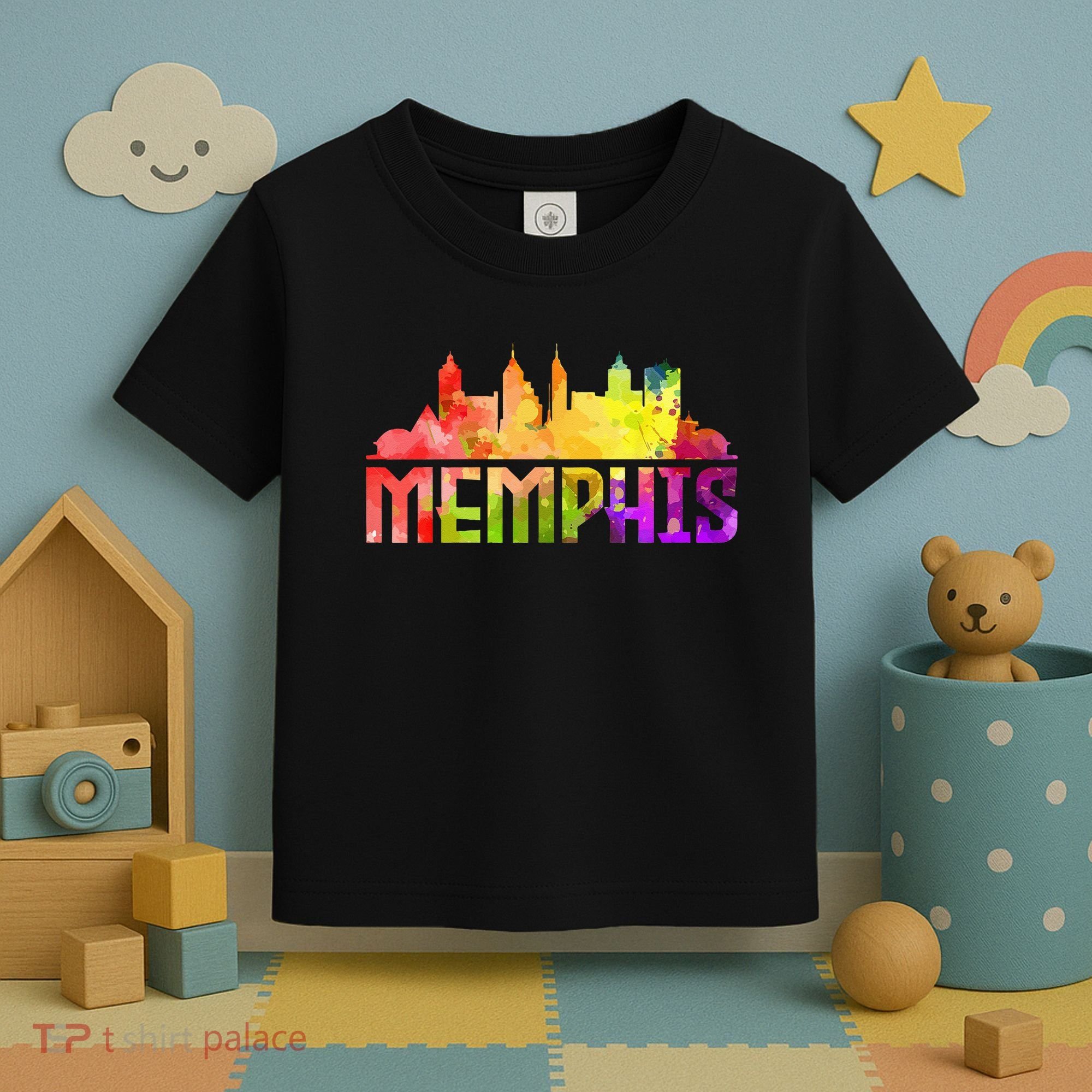 Memphis Skyline Tennessee Souvenir Gift Toddler T-Shirt
