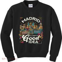 Madrid Spain Travel Vacation Europe I Love Madrid Kids Sweatshirt thumb 0