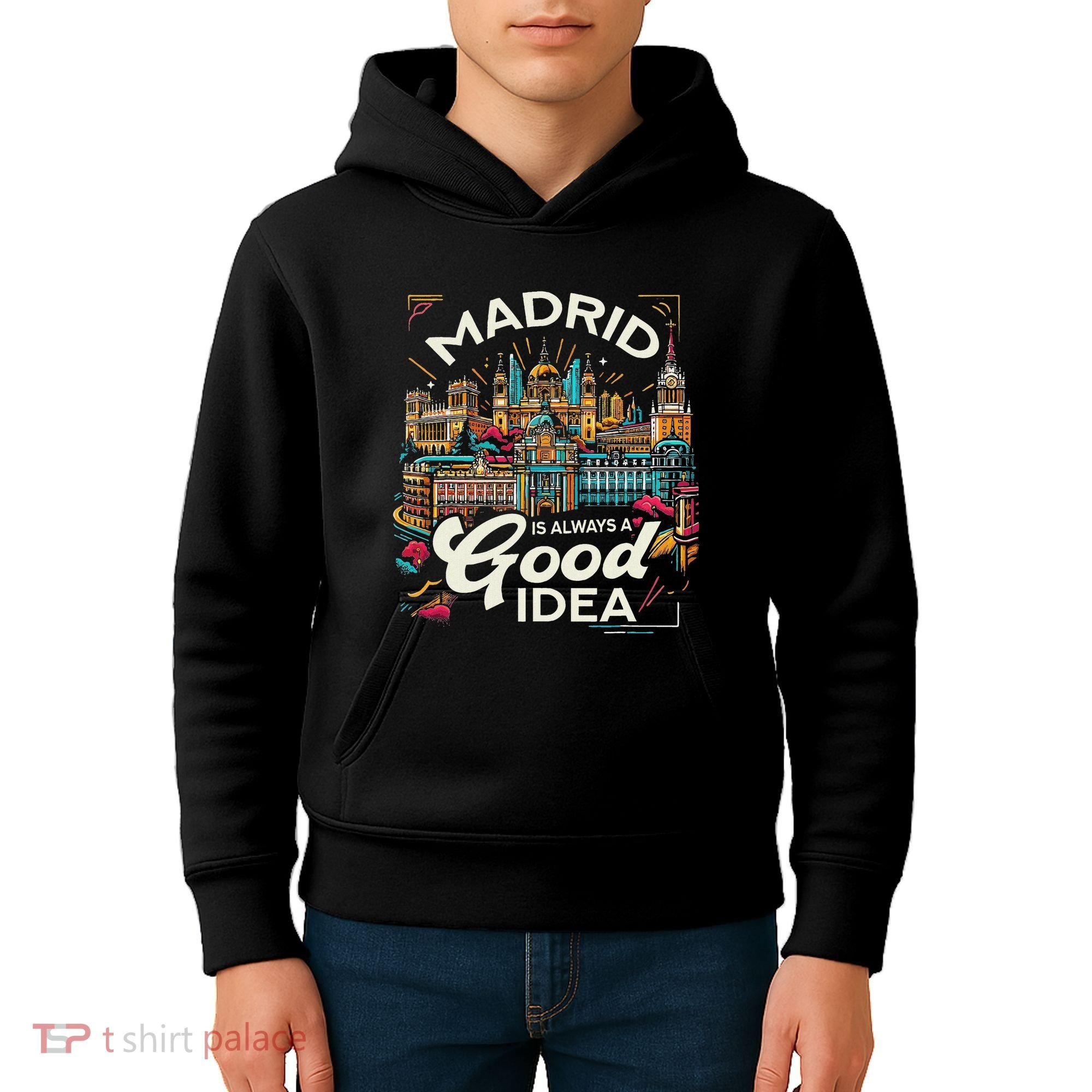 Madrid Spain Travel Vacation Europe I Love Madrid Kids Hoodie