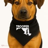 Maryland State Trooper State Police USA-Made Doggie Bandana thumb 1