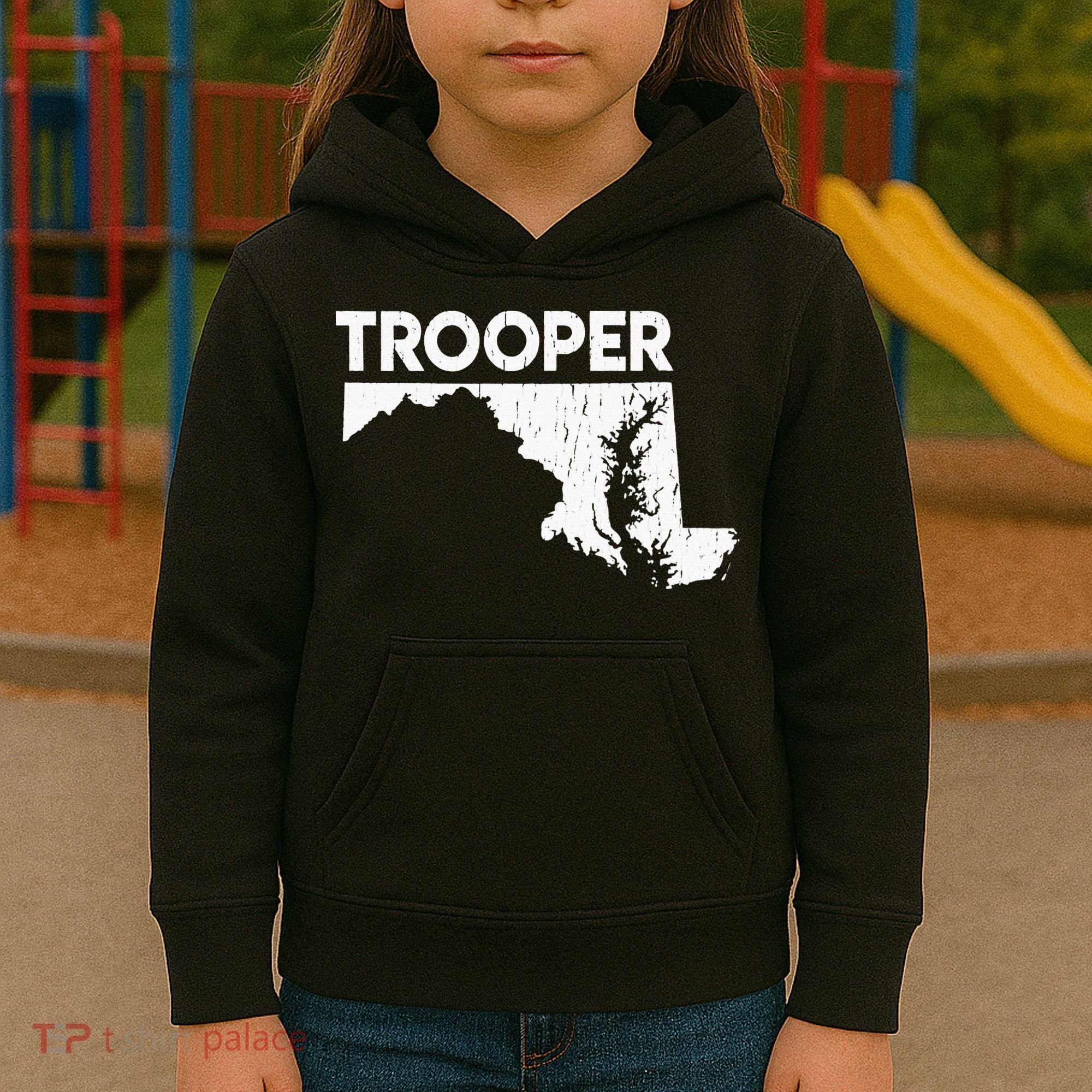 Maryland State Trooper State Police Kids Hoodie