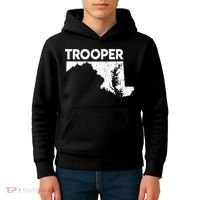 Maryland State Trooper State Police Kids Hoodie thumb 4