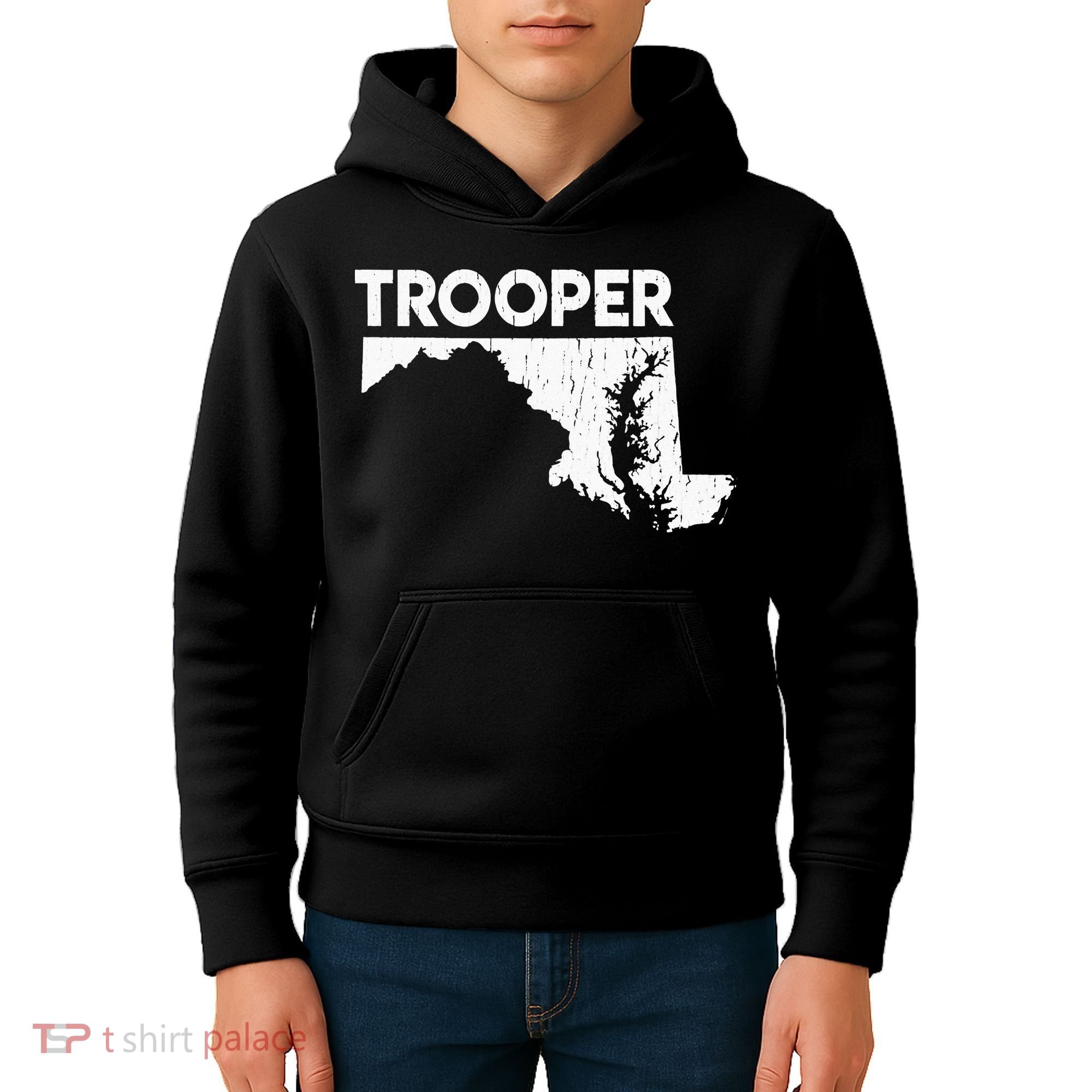 Maryland State Trooper State Police Kids Hoodie