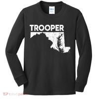 Maryland State Trooper State Police Kids Long Sleeve Shirt thumb 0