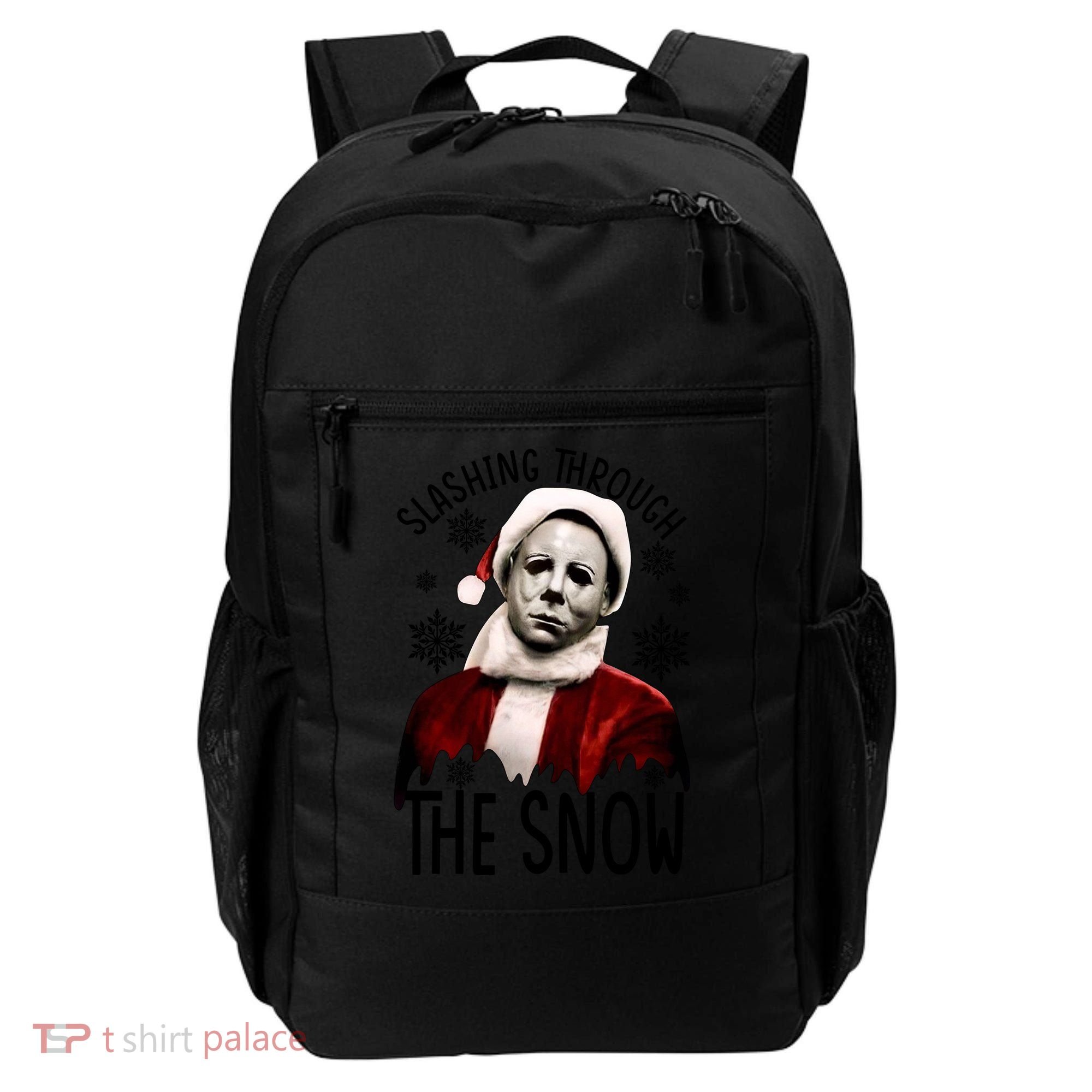 Myers Slashing Through The Snow Horror Christmas Backpack