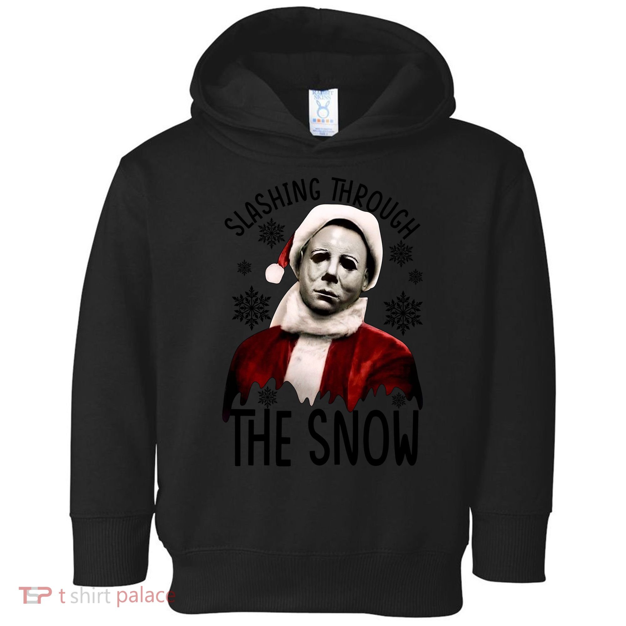 Myers Slashing Through The Snow Horror Christmas Toddler Hoodie