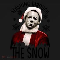 Myers Slashing Through The Snow Horror Christmas Toddler Hoodie thumb 2