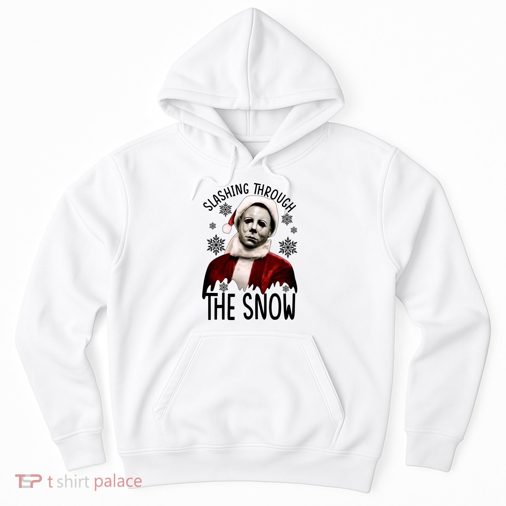 Myers Slashing Through The Snow Horror Christmas Hoodie