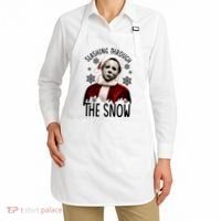 Myers Slashing Through The Snow Horror Christmas Apron thumb 2