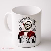 Myers Slashing Through The Snow Horror Christmas Coffee Mug thumb 0