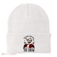Myers Slashing Through The Snow Horror Christmas Beanie thumb 0