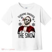 Myers Slashing Through The Snow Horror Christmas Toddler T-Shirt thumb 0