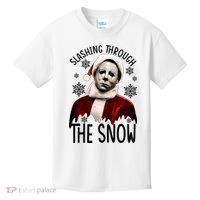 Myers Slashing Through The Snow Horror Christmas Kids T-Shirt thumb 0