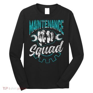 Maintenance Squad Technician Worker Maintenance Man Long Sleeve Shirt