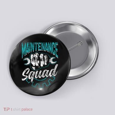 Maintenance Squad Technician Worker Maintenance Man Button