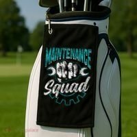Maintenance Squad Technician Worker Maintenance Man Golf Towel thumb 2