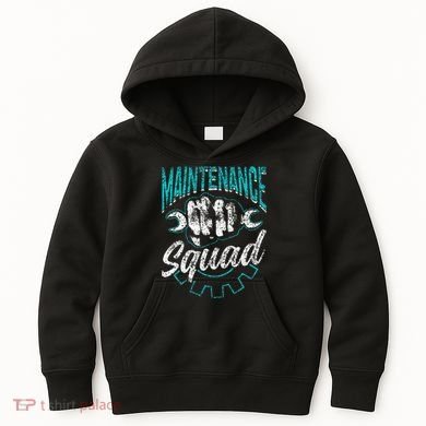 Maintenance Squad Technician Worker Maintenance Man Kids Hoodie