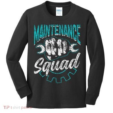 Maintenance Squad Technician Worker Maintenance Man Kids Long Sleeve Shirt
