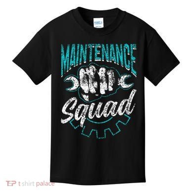 Maintenance Squad Technician Worker Maintenance Man Kids T-Shirt