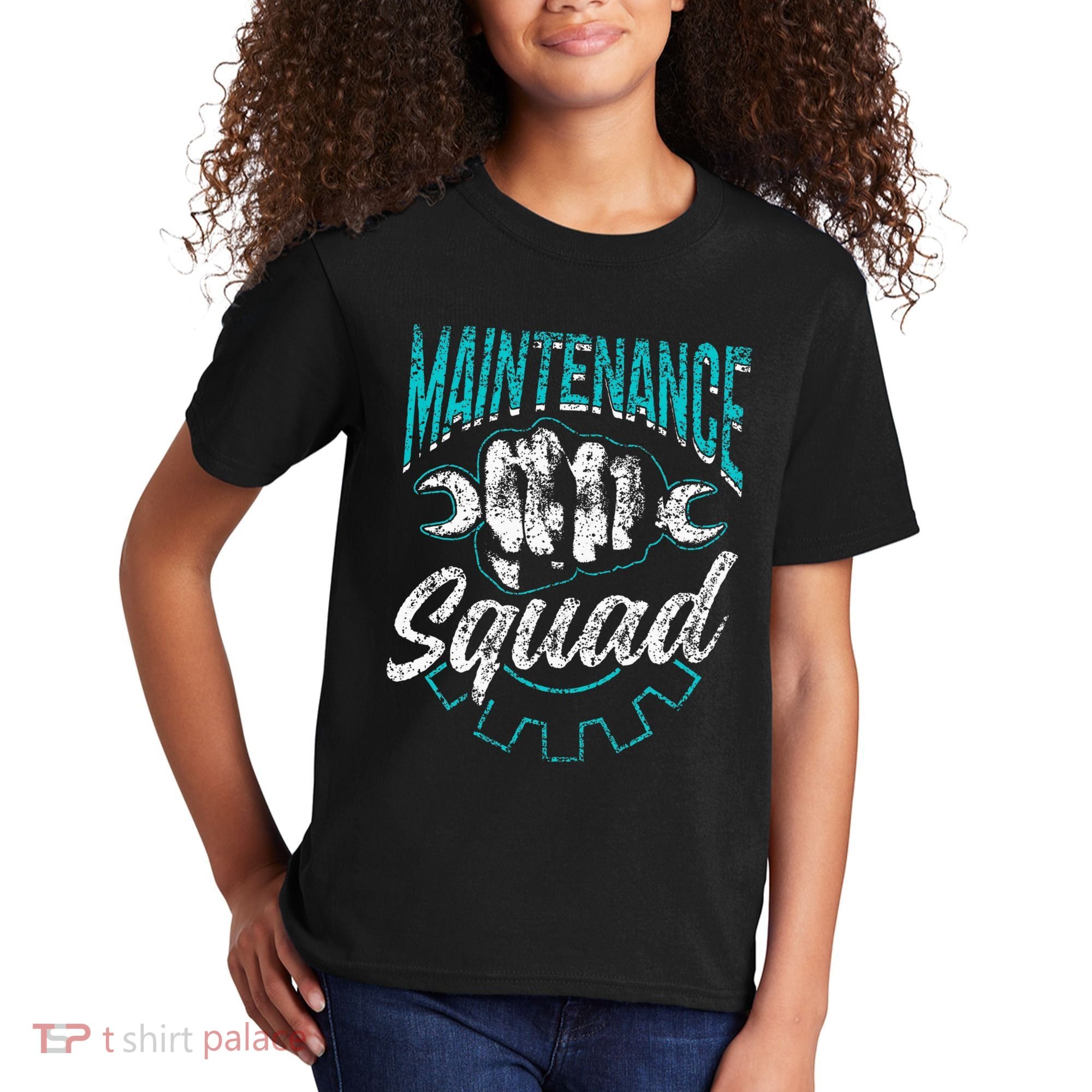 Maintenance Squad Technician Worker Maintenance Man Kids T-Shirt
