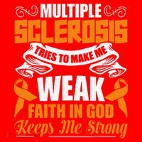 Multiple Sclerosis Tries To Make Me Weak Faith In God Santa Hat thumb 1
