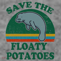 Manatee Save The Floaty Potatoes Funny Chubby Mermaid Toddler Hoodie thumb 2