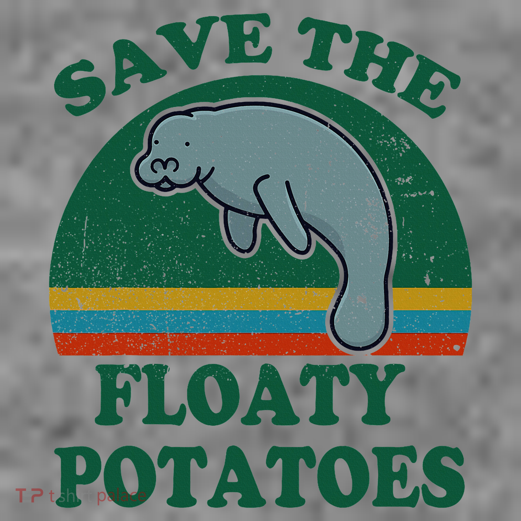 Manatee Save The Floaty Potatoes Funny Chubby Mermaid Toddler Hoodie