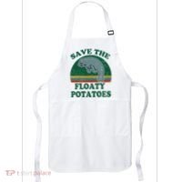 Manatee Save The Floaty Potatoes Funny Chubby Mermaid Apron thumb 0