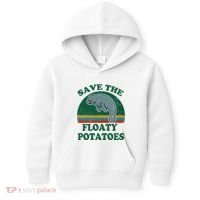 Manatee Save The Floaty Potatoes Funny Chubby Mermaid Kids Hoodie thumb 0