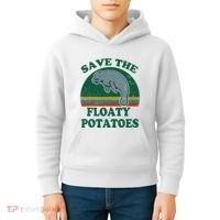Manatee Save The Floaty Potatoes Funny Chubby Mermaid Kids Hoodie thumb 4