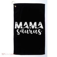 Mama Saurus T Rex Dinosaur Mama Saurus Mother's Day Best Mom Golf Towel thumb 0