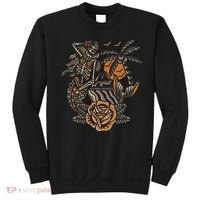 Mermaid Skeleton Traditional Tattoo Old School Tattoo Flash Sweatshirt thumb 0
