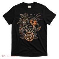 Mermaid Skeleton Traditional Tattoo Old School Tattoo Flash T-Shirt thumb 0