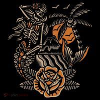 Mermaid Skeleton Traditional Tattoo Old School Tattoo Flash Women's Hoodie thumb 2