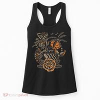 Mermaid Skeleton Traditional Tattoo Old School Tattoo Flash Women's Tank Top thumb 0