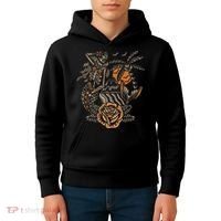Mermaid Skeleton Traditional Tattoo Old School Tattoo Flash Kids Hoodie thumb 4