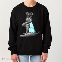 Miniature Schnauzer Tattoos I Love Dad Gift FatherS Day Gift Women's Sweatshirt thumb 0