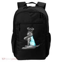 Miniature Schnauzer Tattoos I Love Dad Gift FatherS Day Gift Backpack thumb 0