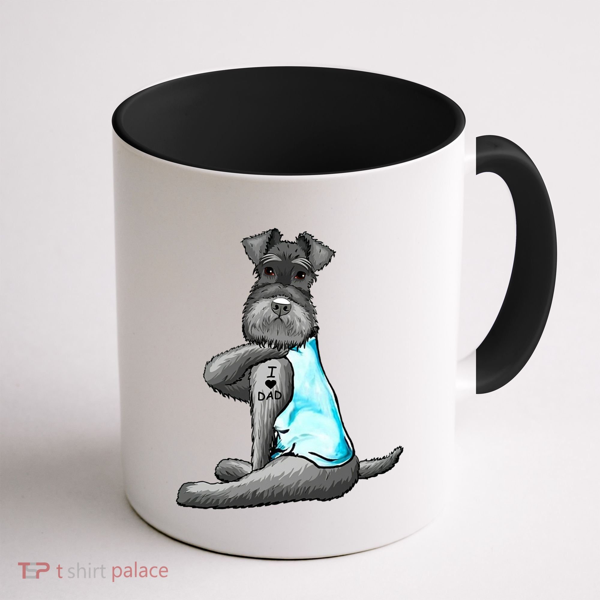 Miniature Schnauzer Tattoos I Love Dad Gift FatherS Day Gift Coffee Mug