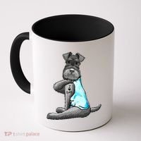 Miniature Schnauzer Tattoos I Love Dad Gift FatherS Day Gift Coffee Mug thumb 0