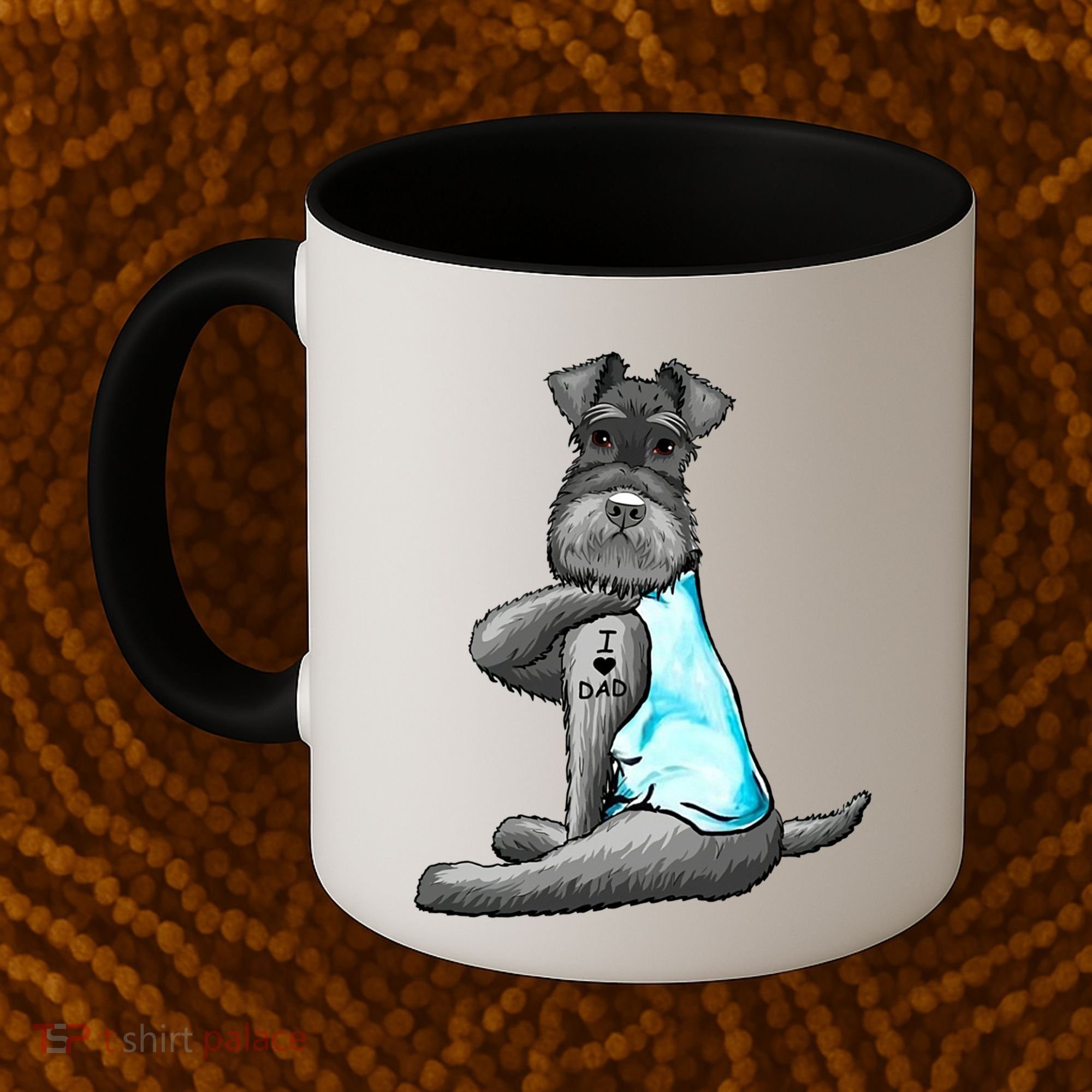 Miniature Schnauzer Tattoos I Love Dad Gift FatherS Day Gift Coffee Mug