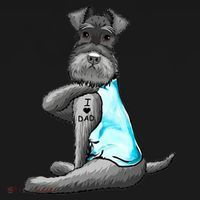 Miniature Schnauzer Tattoos I Love Dad Gift FatherS Day Gift Ornament thumb 1