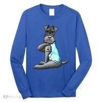Miniature Schnauzer Tattoos I Love Dad Gift FatherS Day Gift Long Sleeve Shirt thumb 0