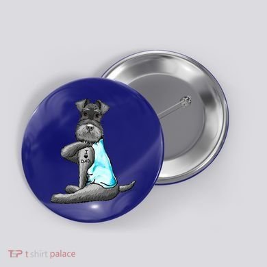Miniature Schnauzer Tattoos I Love Dad Gift FatherS Day Gift Button