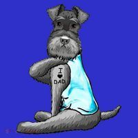 Miniature Schnauzer Tattoos I Love Dad Gift FatherS Day Gift Mousepad thumb 1