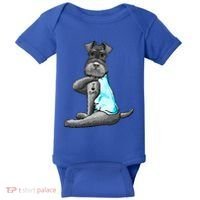 Miniature Schnauzer Tattoos I Love Dad Gift FatherS Day Gift Baby Bodysuit thumb 0