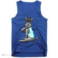 Miniature Schnauzer Tattoos I Love Dad Gift FatherS Day Gift Tank Top thumb 0