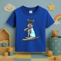 Miniature Schnauzer Tattoos I Love Dad Gift FatherS Day Gift Toddler T-Shirt thumb 3