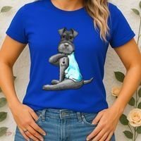 Miniature Schnauzer Tattoos I Love Dad Gift FatherS Day Gift Women's T-Shirt thumb 2